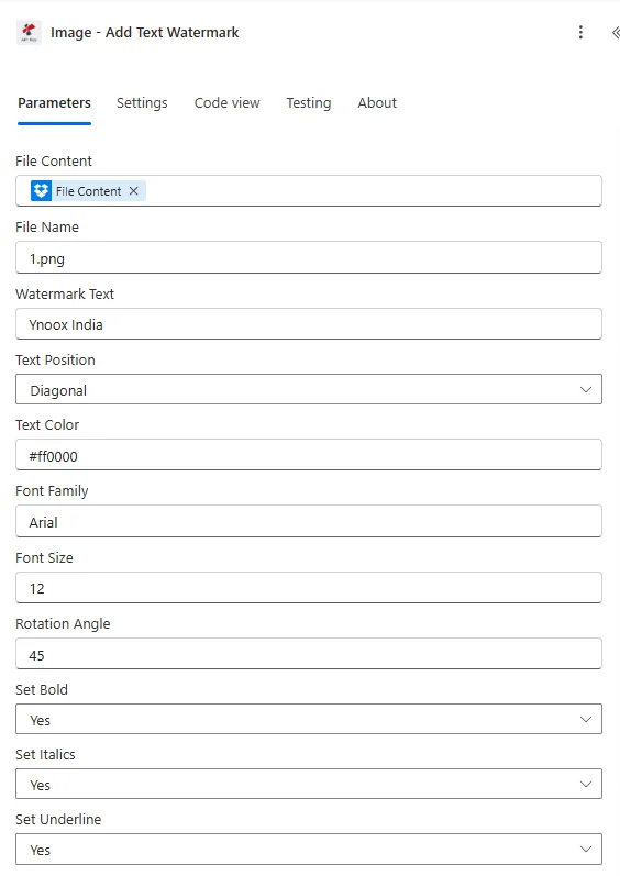 Ajouter un filigrane de texte à Word Power Automate